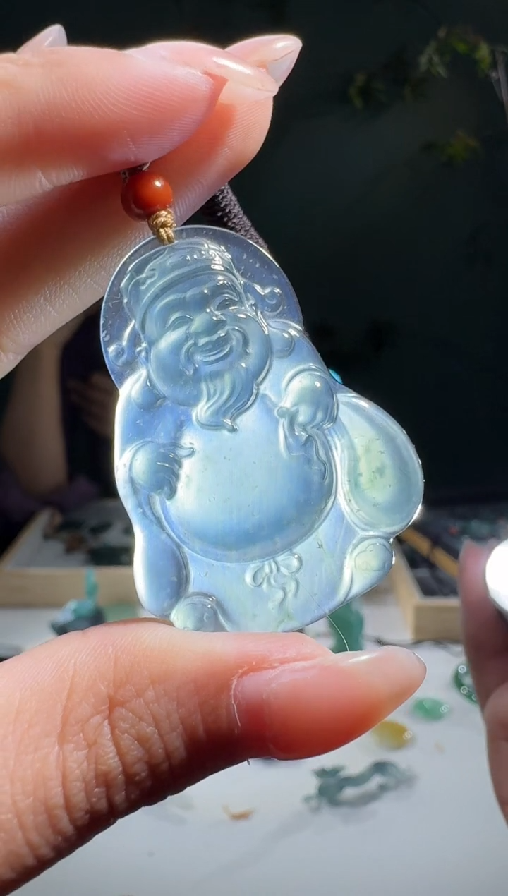 【闪购商品】翡翠颈饰未镶嵌天然A货翡翠米爷