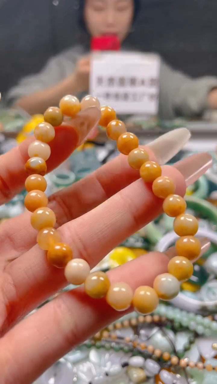 【闪购商品】翡翠颈饰未镶嵌6-7MM/J/翡翠A货一图一物