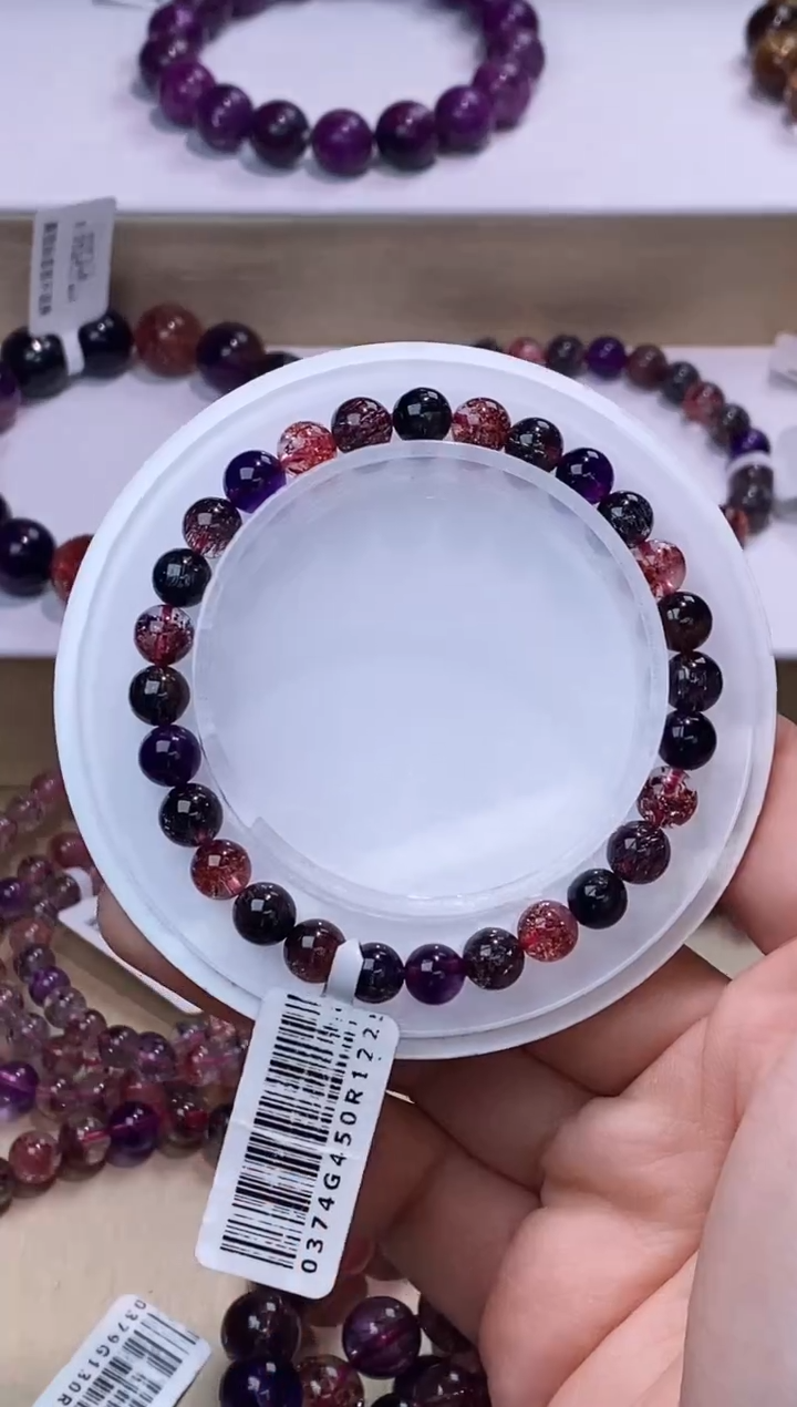 【闪购商品】水晶手链未镶嵌黑加仑超七单圈6m+