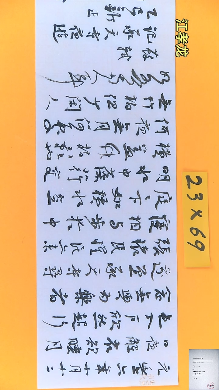 【闪购商品】书法江孝龙书法记承天寺夜游23*69