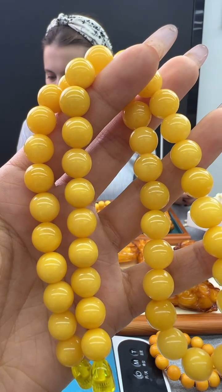 【闪购商品】琥珀颈饰未镶嵌108秒拍号