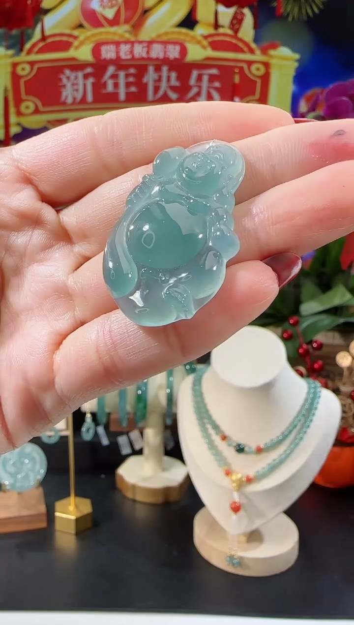 【闪购商品】翡翠吊坠(不含链)未镶嵌布袋佛多样性发一