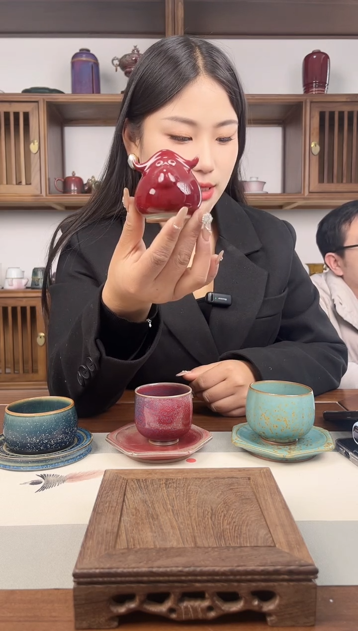 【闪购商品】杯钧瓷钧尚源纯手工茶宠牛气冲天