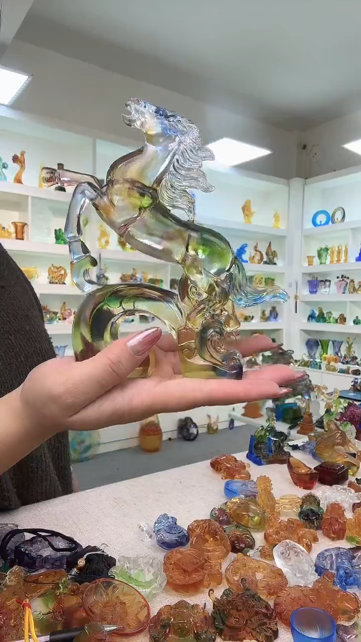 手工艺品琉璃前程似锦