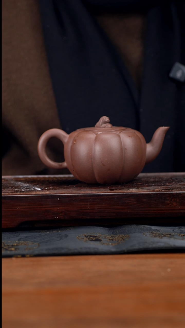 【闪购商品】紫砂茶壶350cc黄龙山原矿紫泥菊瓣狮球壶14