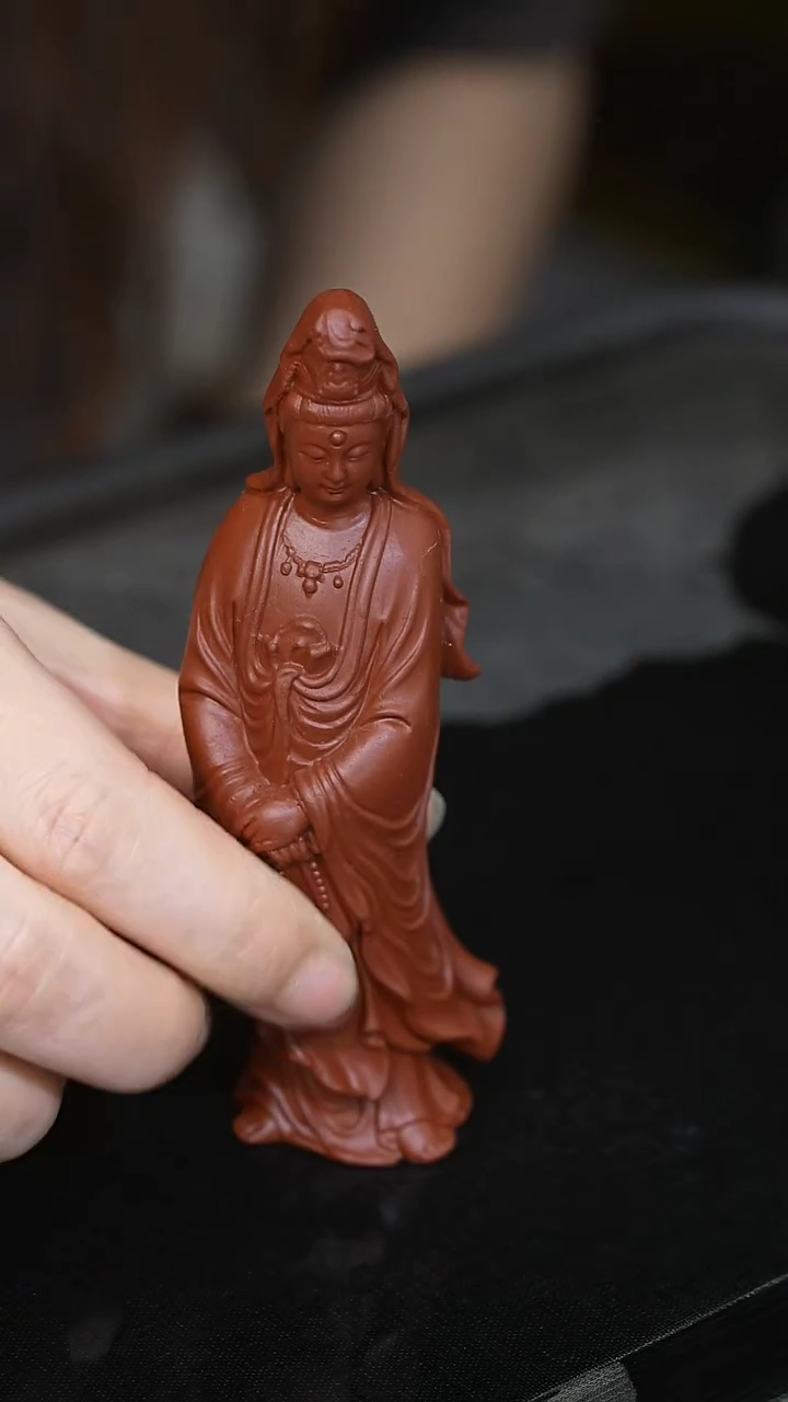 【闪购商品】紫砂茶壶朱泥  观音017