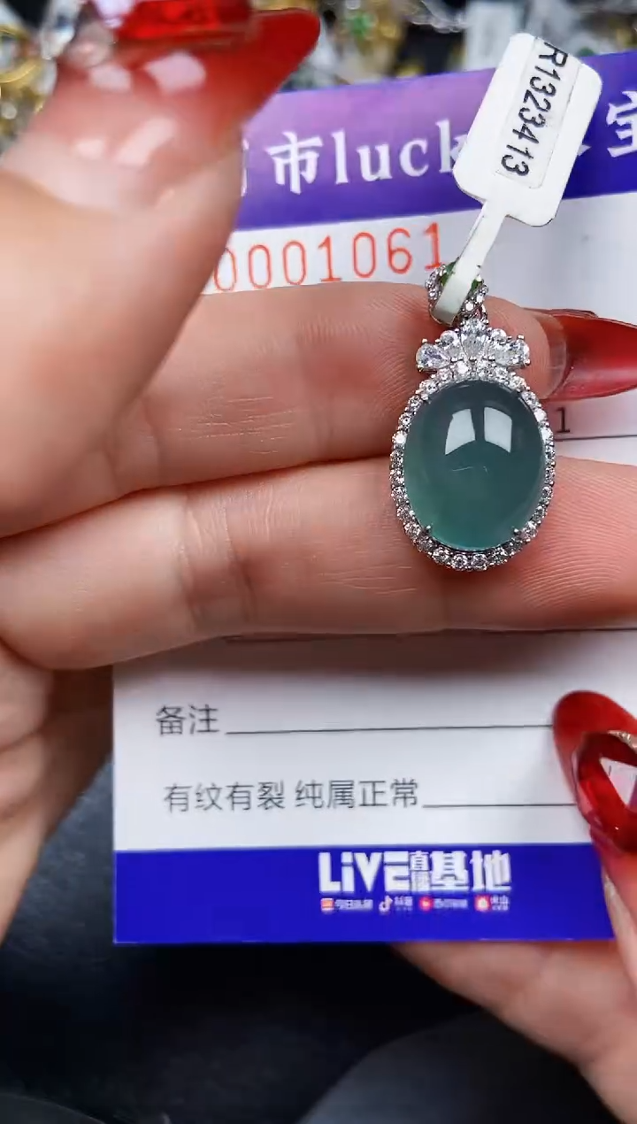 【闪购商品】翡翠颈饰银S925镶嵌1061