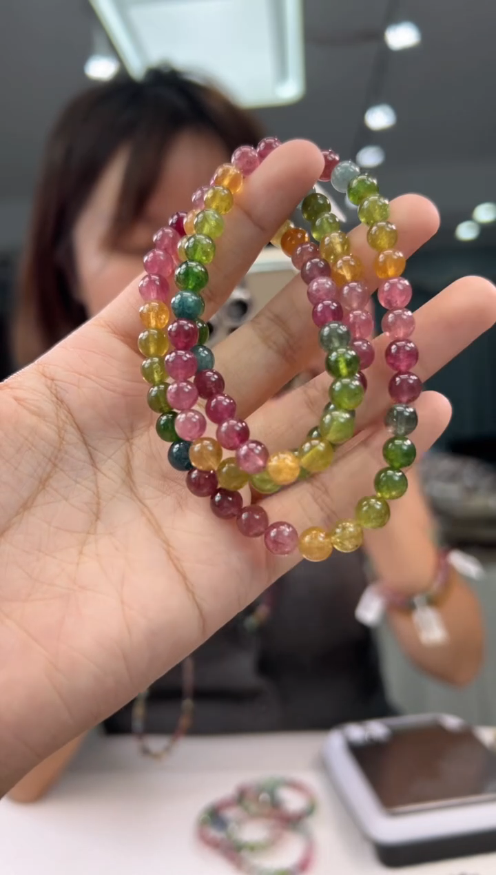 未镶嵌手串碧玺碧玺多圈/多样式发一6mm+