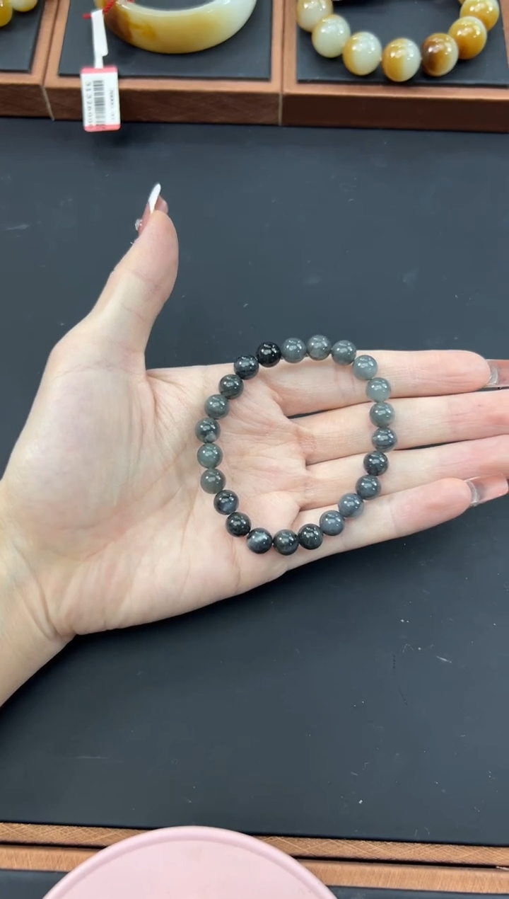 【闪购商品】和田玉手链未镶嵌若羌微色差卡8手串