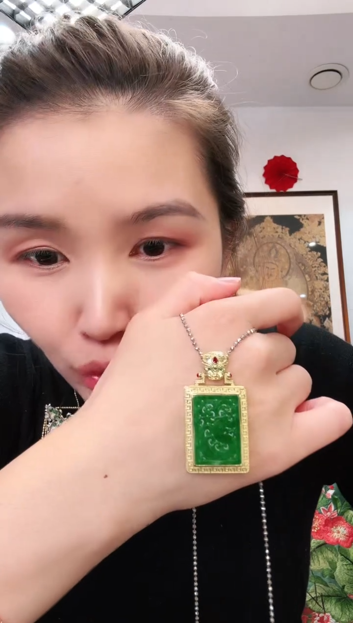 【闪购商品】翡翠颈饰银S925镶嵌吊坠