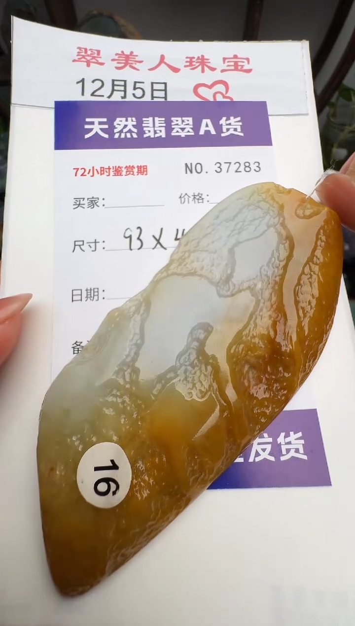 颈饰未镶嵌翡翠w***n原石37283