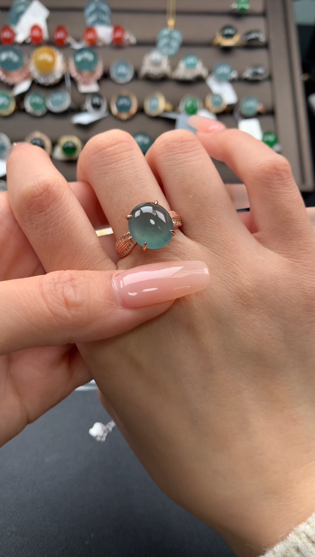 【闪购商品】翡翠戒指银S925镶嵌132321321