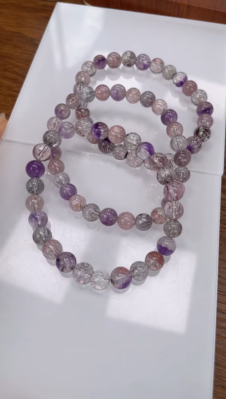 【闪购商品】水晶手链未镶嵌超七手串7mm多样性发一