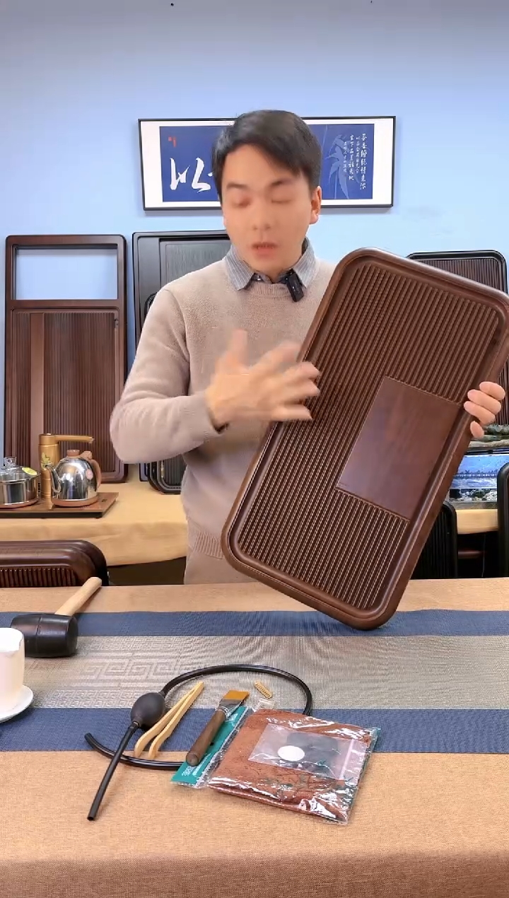 【闪购商品】凌龙黄色款式茶盘60*32*4