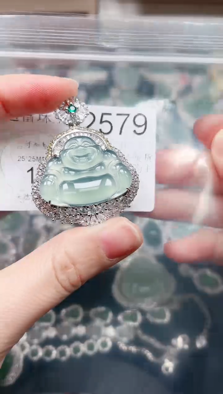 【闪购商品】翡翠颈饰未镶嵌2579赠皮绳