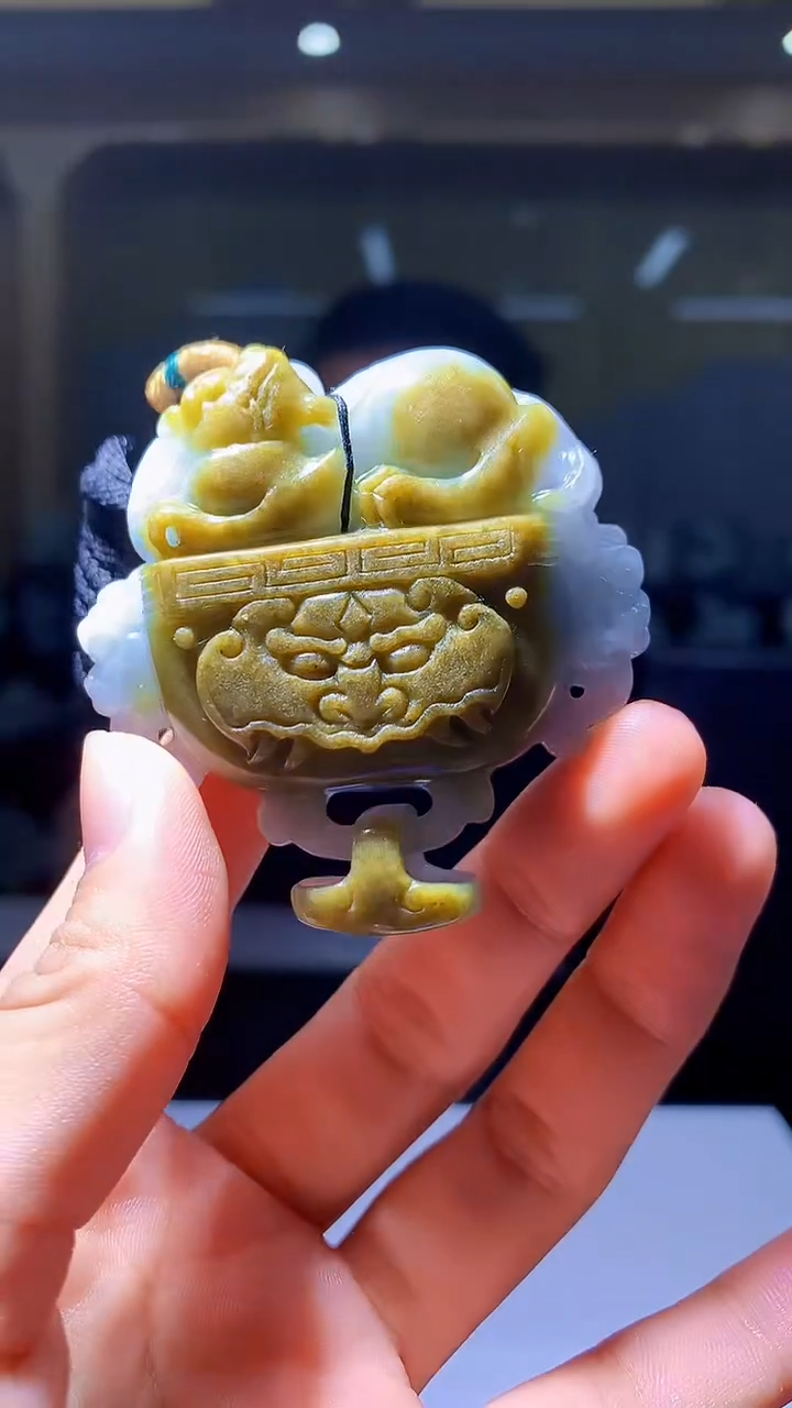 定制翡翠未镶嵌1034hm-毛货挂件22