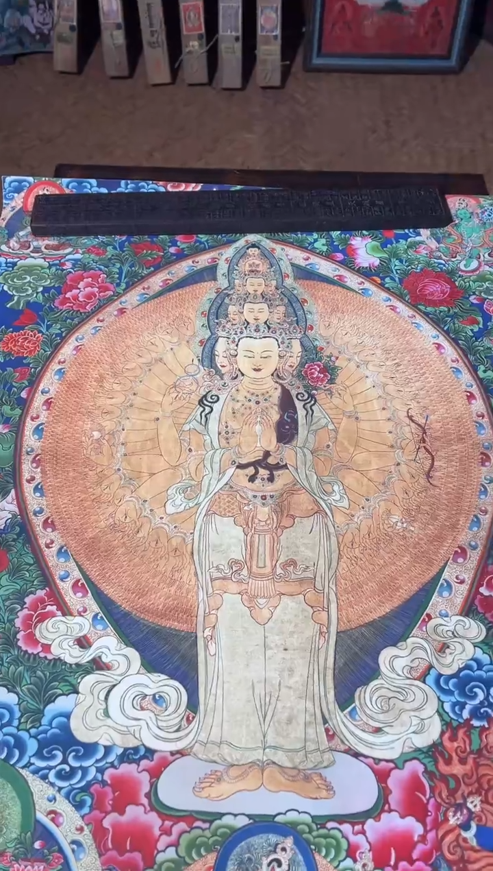 卷轴画菊菊唐卡tk