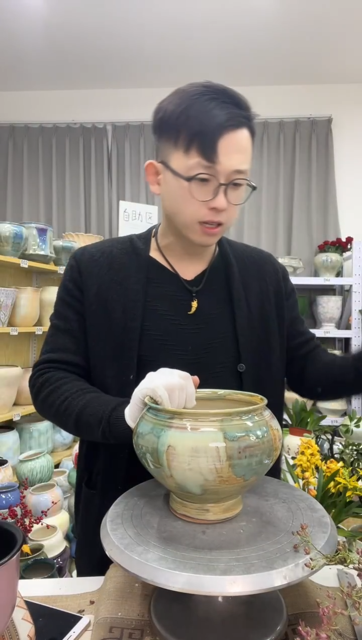 12.25陶瓷花盆直播链接高.   15   口`15