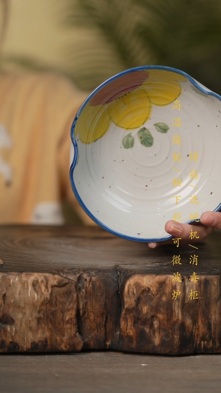 瓷片景德镇高温釉下彩可微波烤箱洗碗机