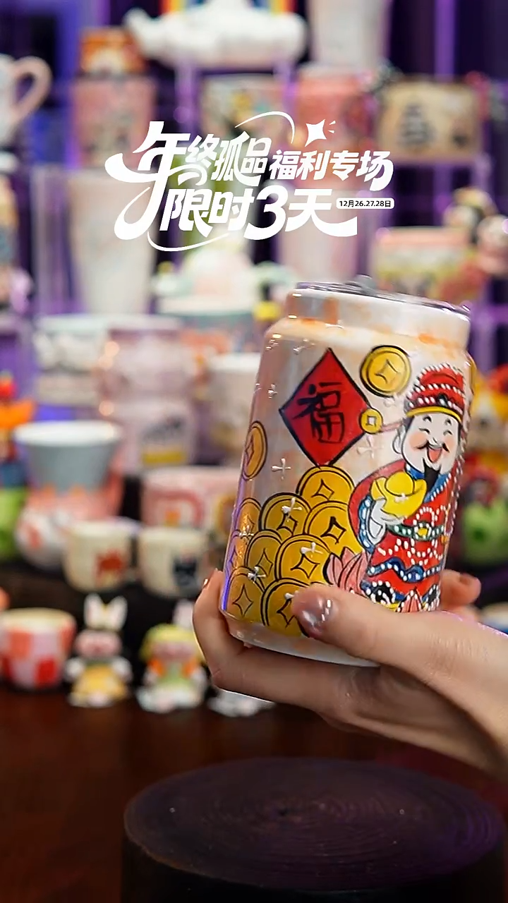 杯子瓷Y086景德镇手工手绘杯子摆件