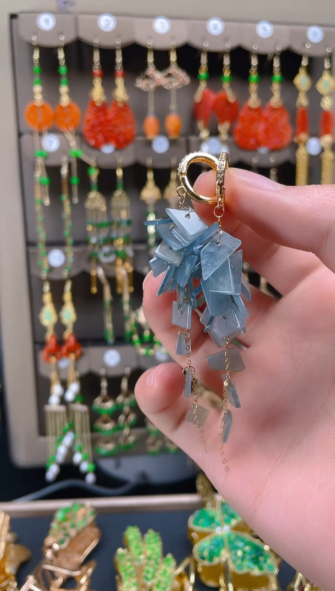 【闪购商品】翡翠耳饰合金0138翡翠饰品