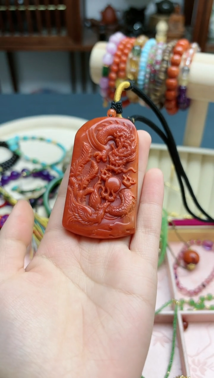 【闪购商品】南红玛瑙吊坠未镶嵌南红龙牌吊坠*1 JYD