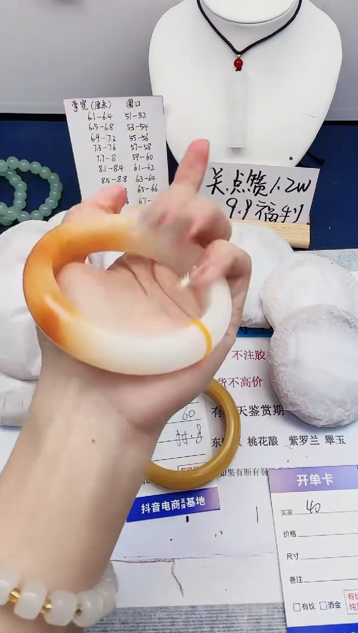 【闪购商品】石英质玉手镯未镶嵌40-财气镯-圈口63