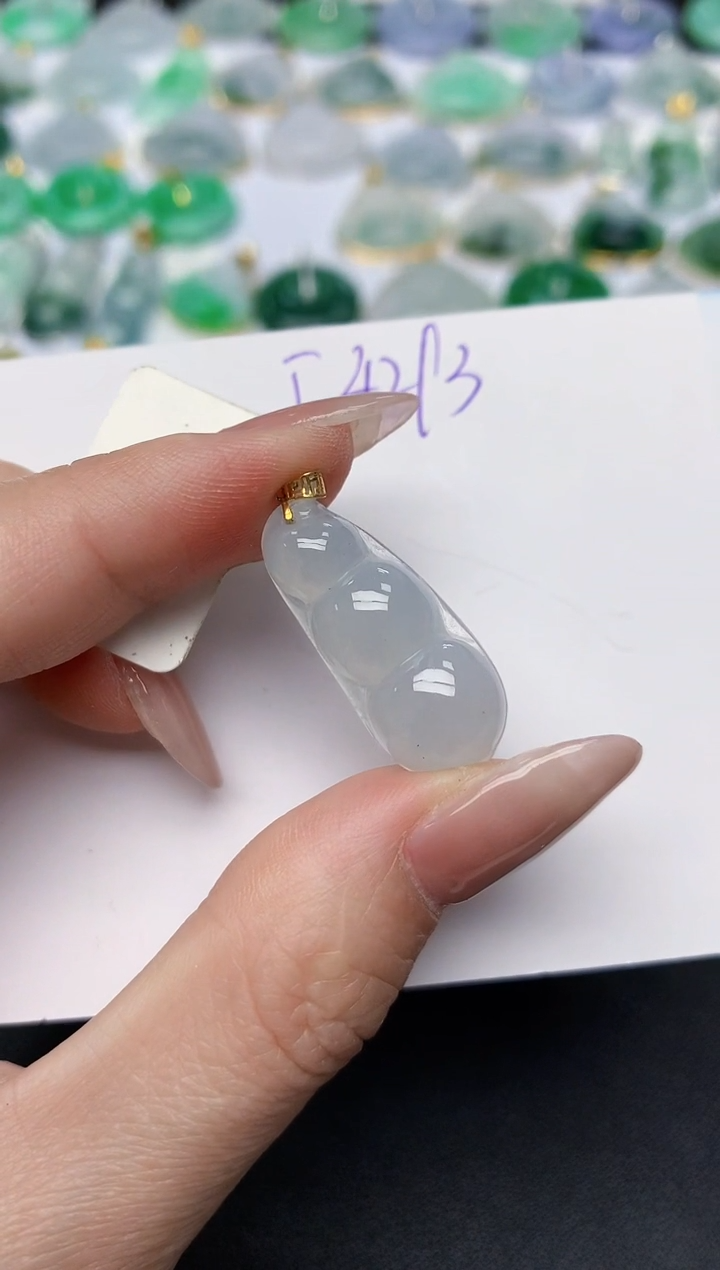 颈饰18K金镶嵌翡翠天然缅甸A货翡翠百元以上9元证书费自理