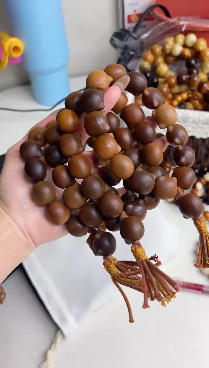 手串菩提根/象牙果沐p49黑猫警长干磨猫猫头18*20mm手持