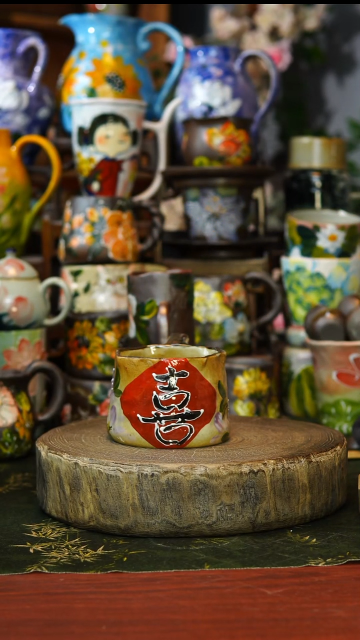 陶瓷32景德镇手工手绘釉下彩陶瓷