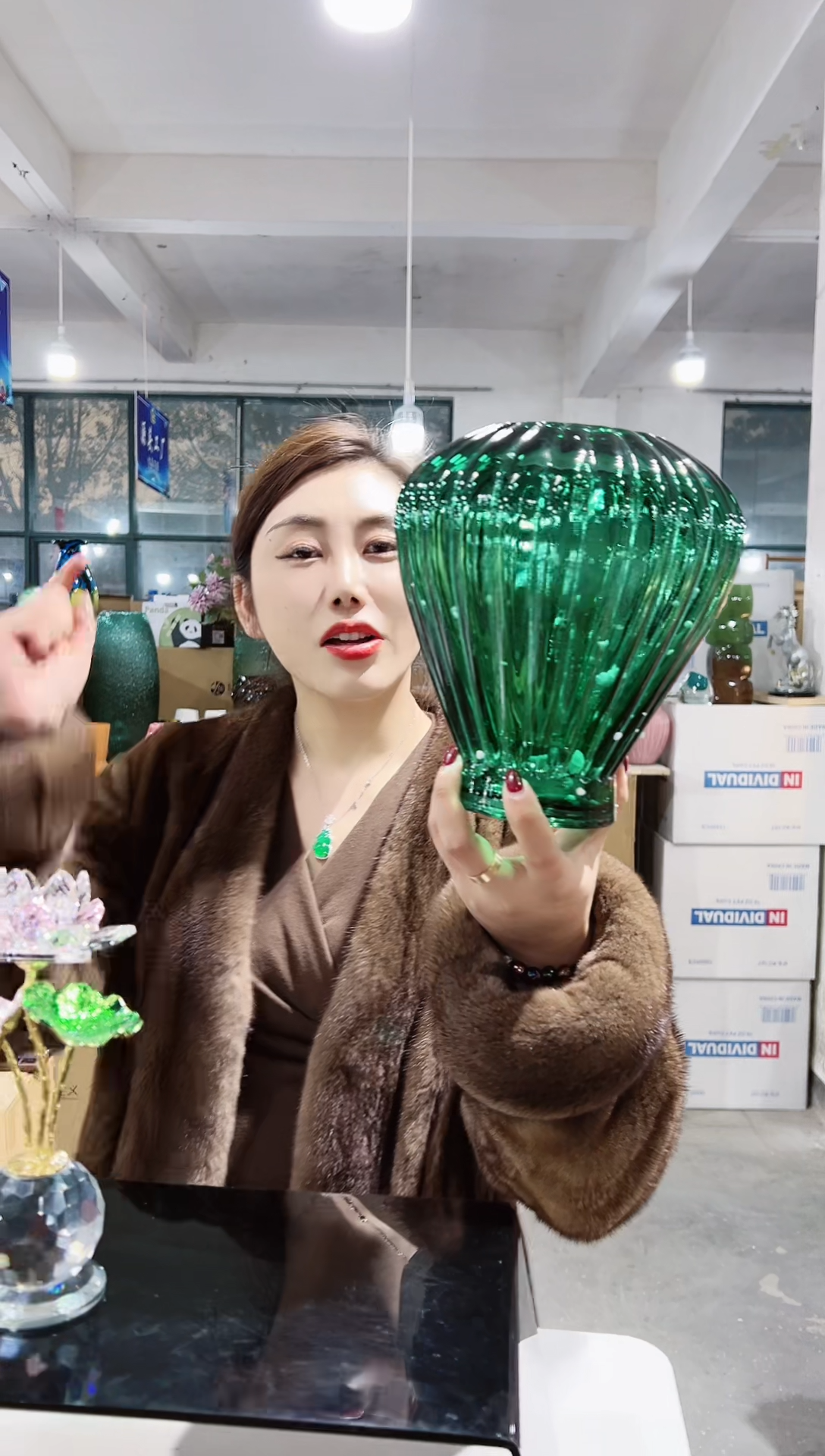 【闪购商品】玻璃私花贸易祁琪-微瑕--E34EW