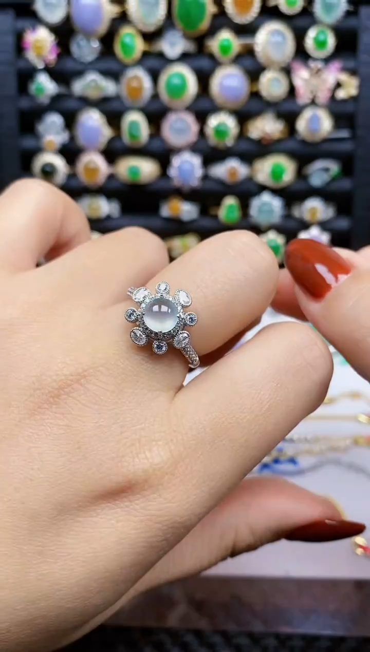 银S925镶嵌戒指翡翠411