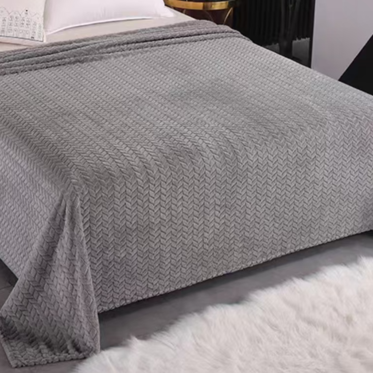 《春棱好物》新款加厚双面绒毛毯四季床单双人盖毯午休毯铺床88