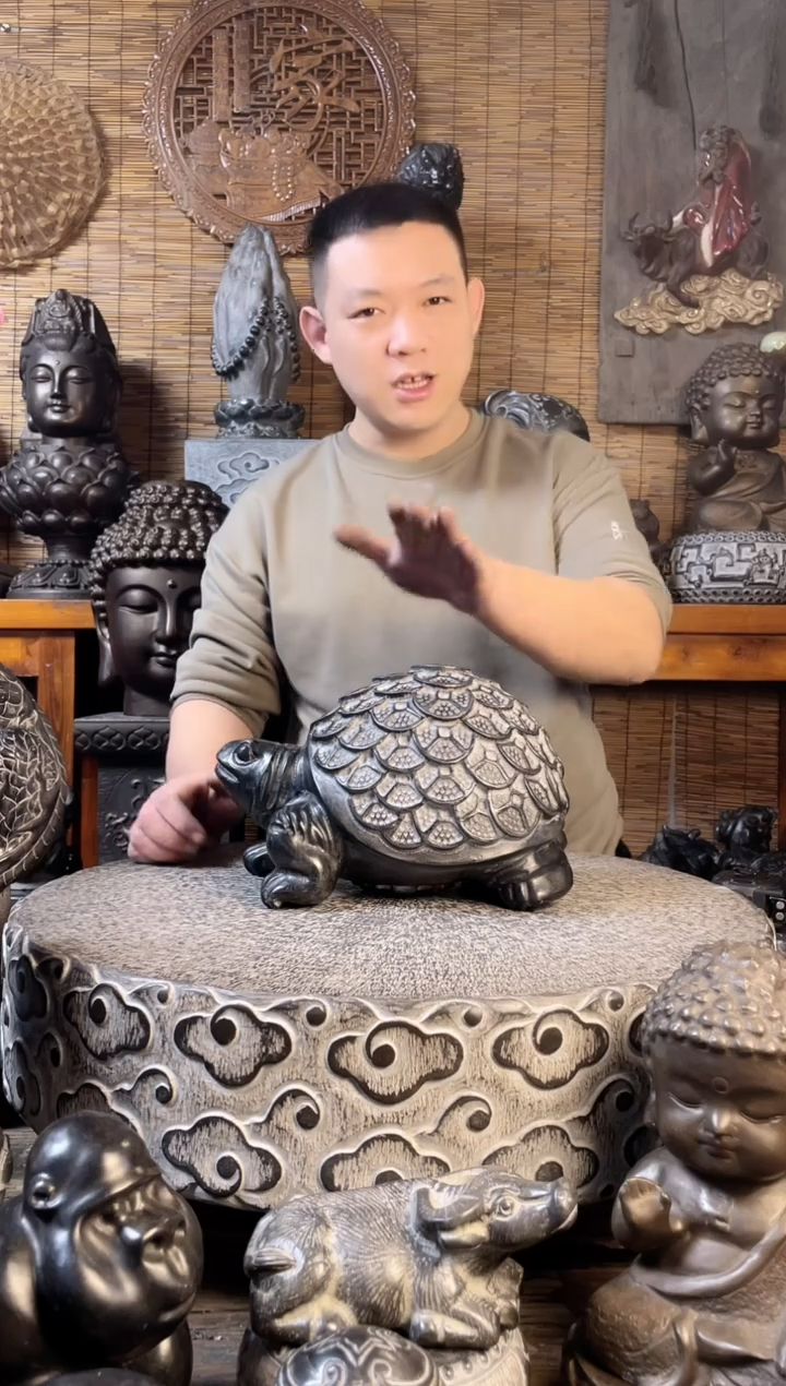 【闪购商品】30金钱龟天然青石雕刻