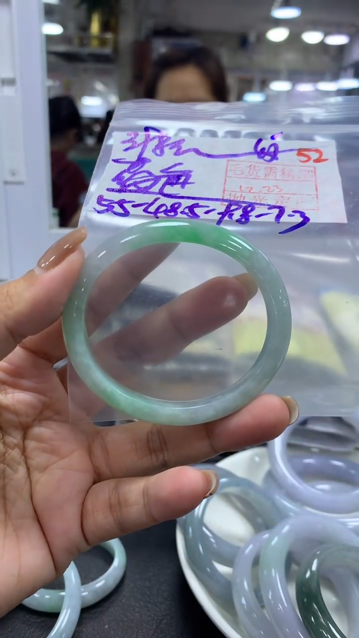 未镶嵌定制翡翠蓝**姬毛货需精细抛光+拍一发一+52