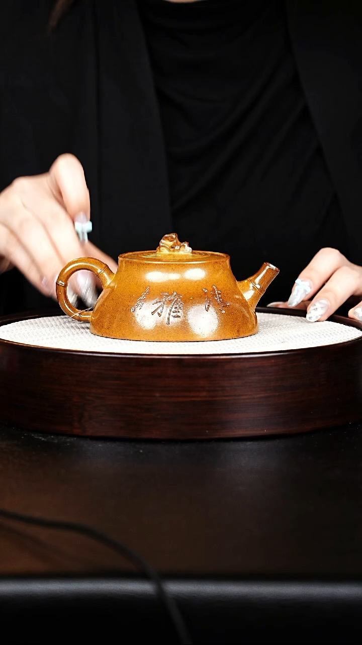 茶壶紫砂竹石壶