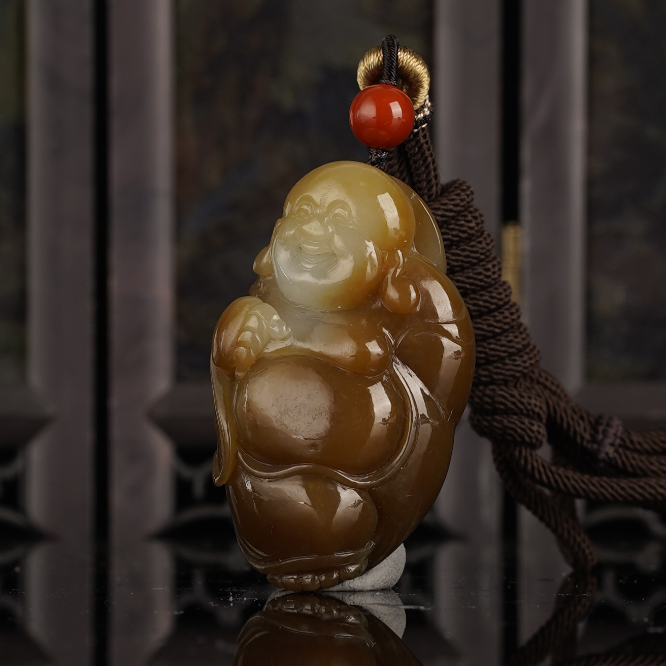 XK11978二十世纪和田玉弥勒挂坠