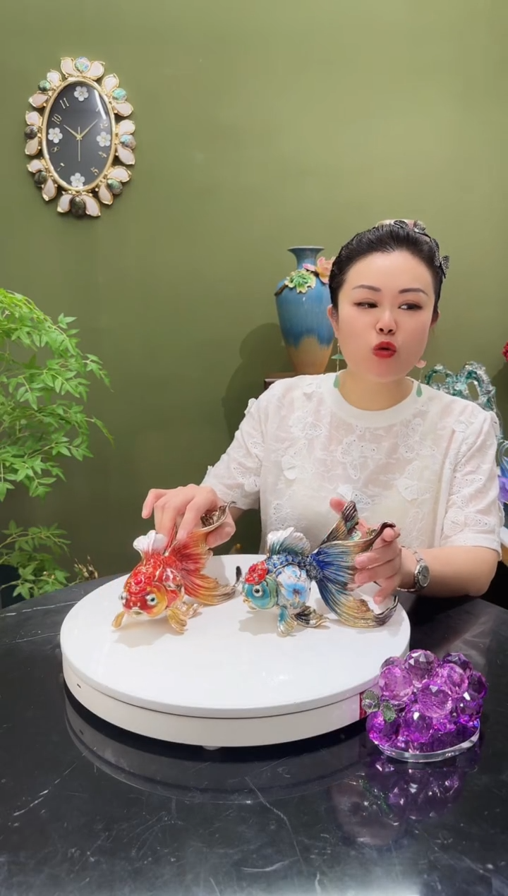 合金珐琅彩金鱼 