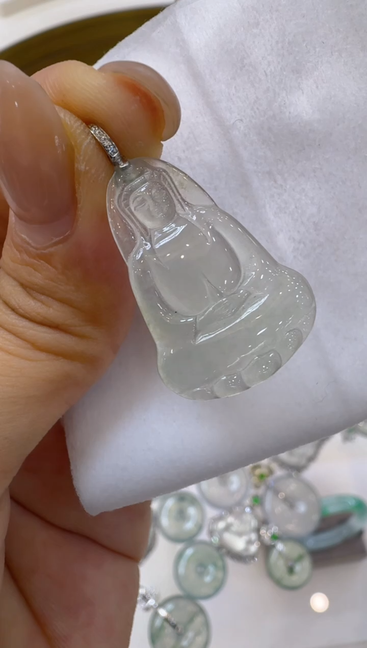 翡翠18K金镶嵌吊坠(不含链)多样性团购发一件