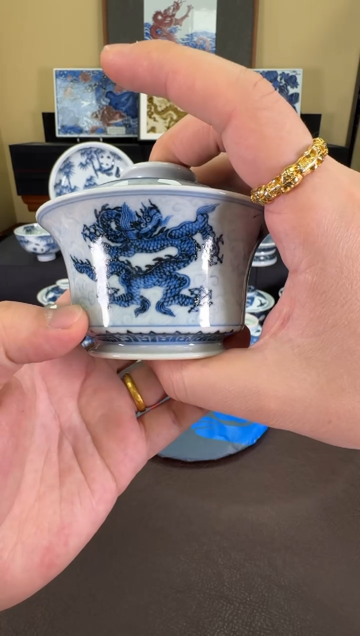 【闪购商品】又见春风三龙盖碗