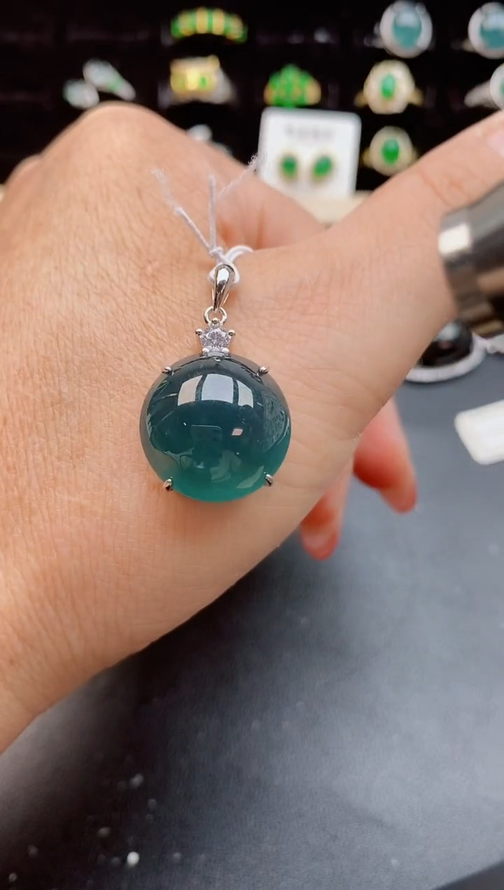 【闪购商品】翡翠颈饰银S925镶嵌12112