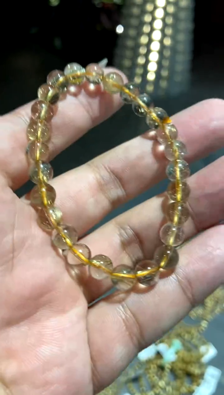 【闪购商品】水晶191-未镶嵌金发钛金透7mm+ 