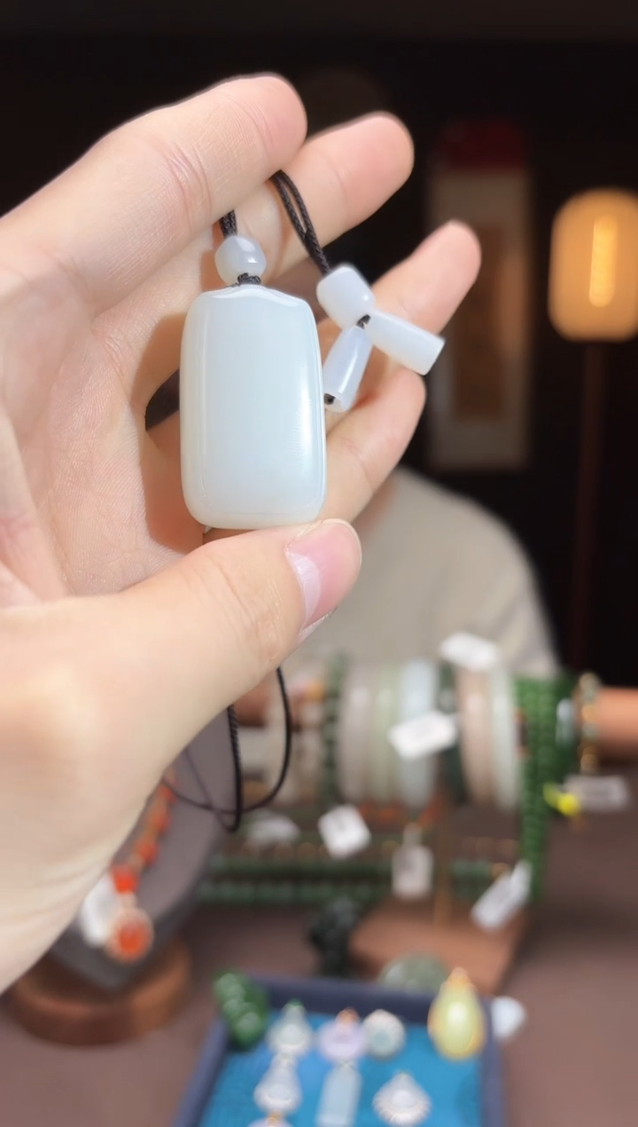 【闪购商品】和田玉G6【平安无事牌】脂白级1590未镶嵌-