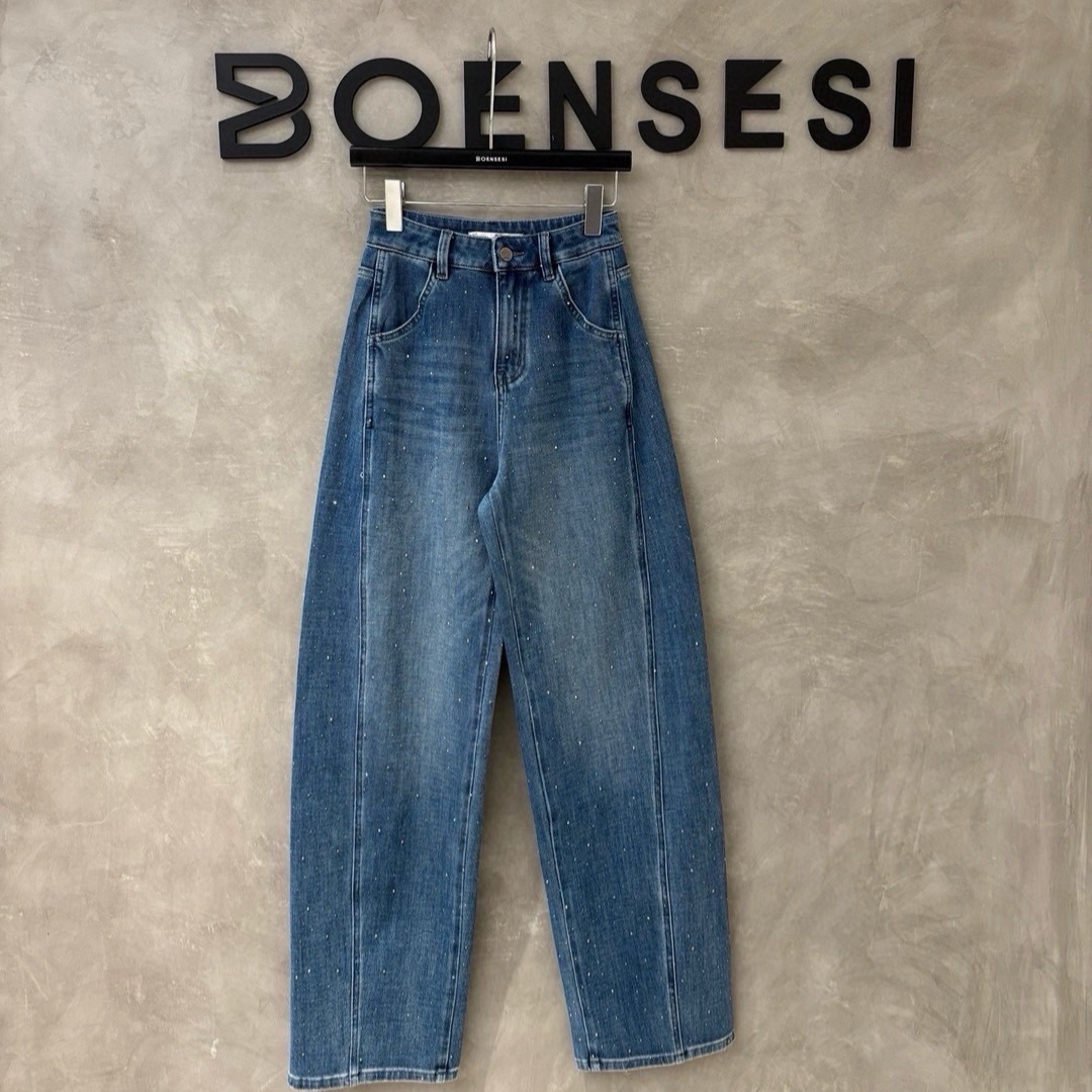 98281-满天星牛仔钻裤不加绒-BOENSESI