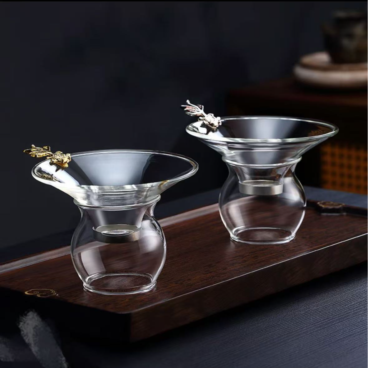 【款式随机】玻璃茶漏金鱼茶漏
