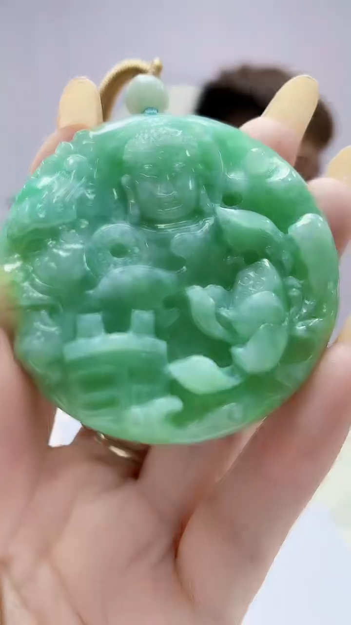 定制翡翠未镶嵌4868DD-毛货挂件74