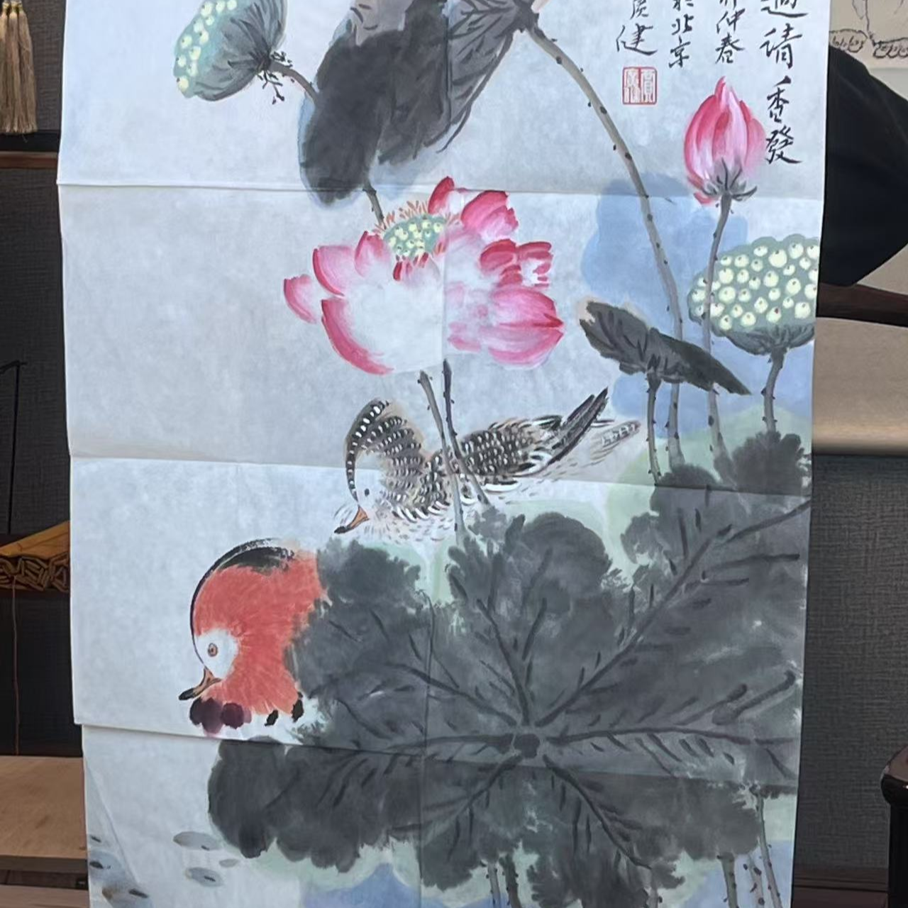 贾老师 手绘 花鸟图 3平尺