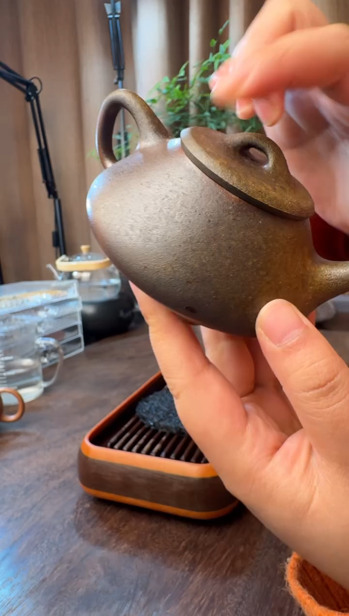 茶壶紫砂柴烧桃花泥任瓢---24号