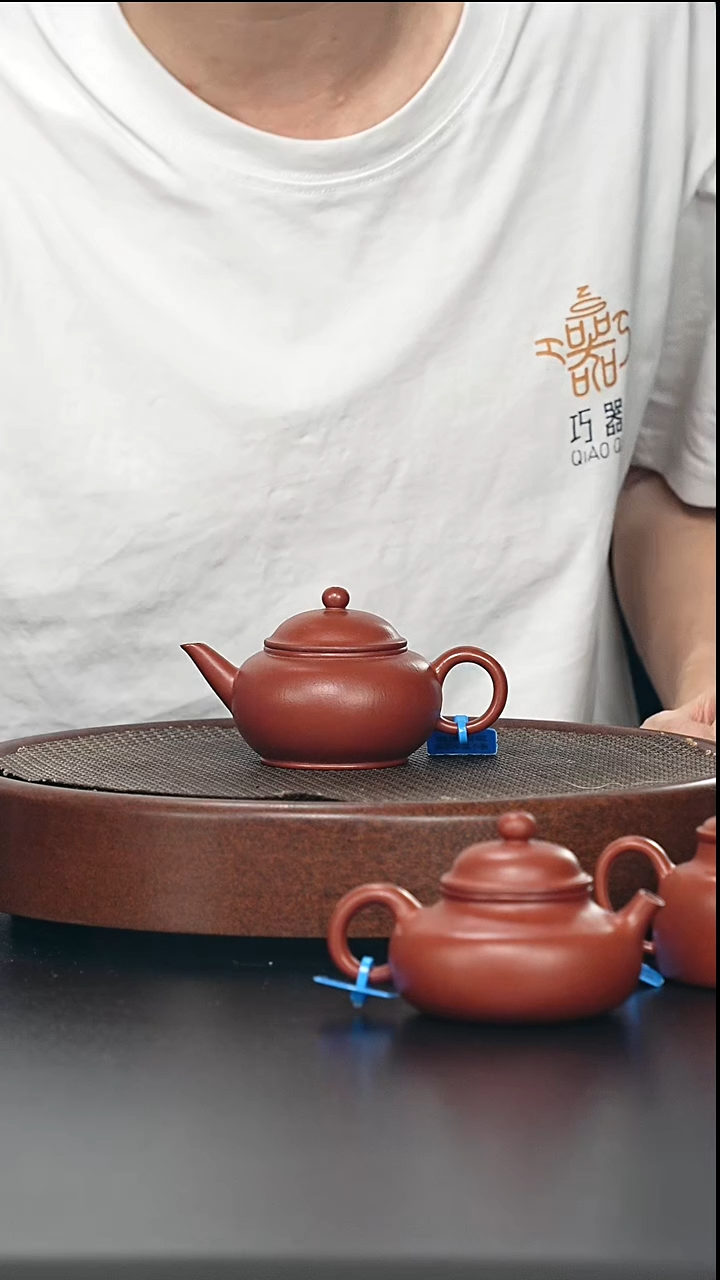 茶壶紫砂水平-朱泥-全手工微微瑕