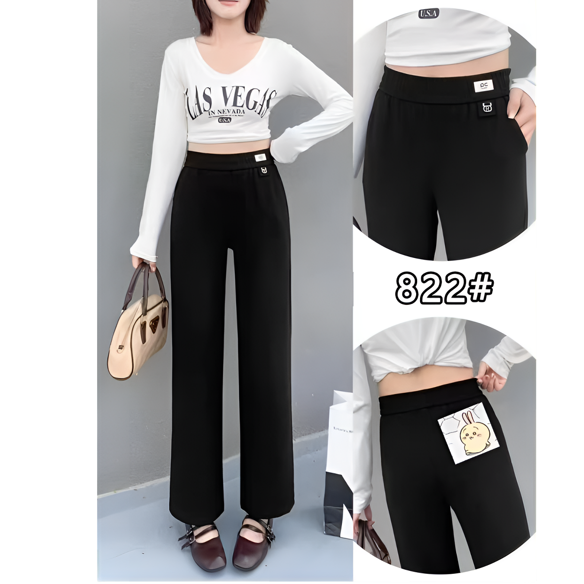 【玲子现货】822 早秋直筒裤休闲裤夏季直筒时尚百搭风格